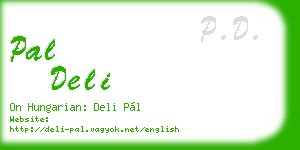 pal deli business card